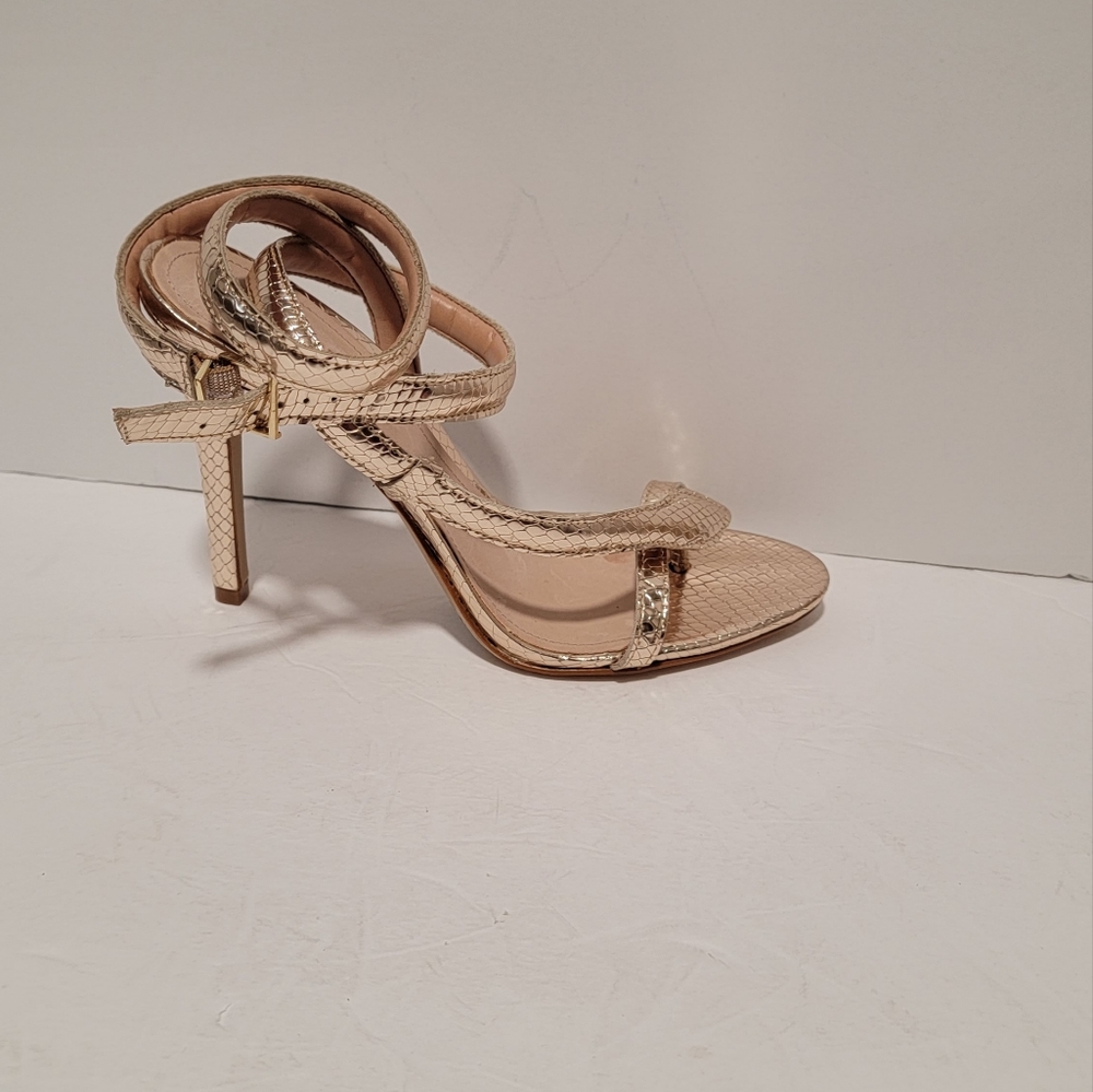 Schutz Women's courtney high metalic sn platina sandals size 9.5B.  New - Picture 7 of 12